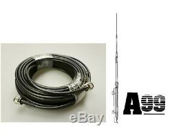 New Antron 99 Cb, Ham Base Antenna & 100' Lmr240 Rg8x Coax Cable 95% Shielded A99