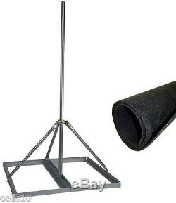 Non-Penetrating Antenna Roof Mount with 1.25 x 60 Mast + Roof Mat EZ NP-60-125