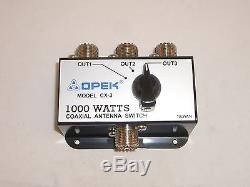 OPEK CX3 3 POSITION ANTENNA COAX COAXIAL SWITCH with SO-239 1KW CB HAM RADIO