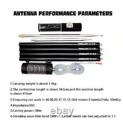 PAC12 mini 7MHz-50MHz 100W Multi Band HF Shortwave GP Antenna QRP For Ham Radio