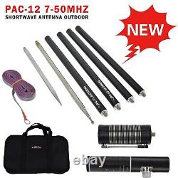 PAC-12 7MHz-50MHz Multi Band HF Shortwave GP Antenna QRP 100W For Ham Radio