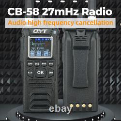 QYT CB-58 Walkie Talkie 27MHz AM/FM CB Ham Radio Transceiver Tactical antenna