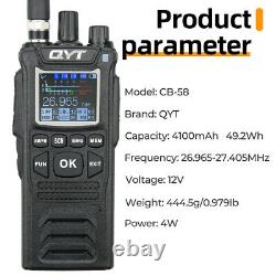 QYT CB-58 Walkie Talkie 27MHz AM/FM CB Ham Radio Transceiver Tactical antenna
