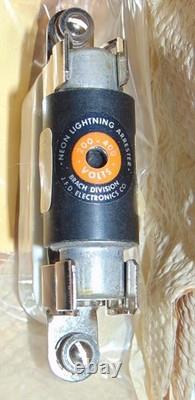 RARE NOS NIB LIGHTNING ARRESTER F36091-1 Auxiliary sawtooth gap NEON JFD USA