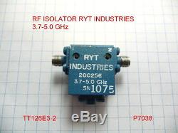RF ISOLATOR RYT INDUSTRIES 200256 3.7-5.0 Ghz SMA F TO SMA F