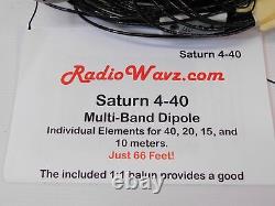RadioWavz Radio Wavz Saturn 4-40 40 20 15 Meter Dipole Ham Radio Antenna