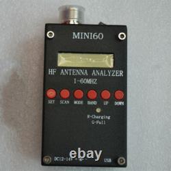 SARK100 Mini60 HF SWR Antenna Analyzer Meter 1-60Mhz Ham Radio Mini-B receptacle