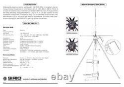 SD-2000/N SIRIO Extremely Wideband Scanner Discone Antenna TX / RX 100-2000MHZ 2