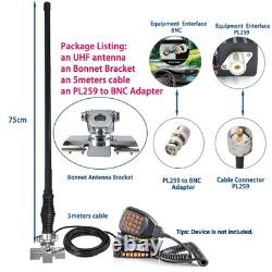 SIGNALPLUS 2m 70cm GMRS Mobile Antenna for Vehicle, VHF UHF Car Ham Radio no