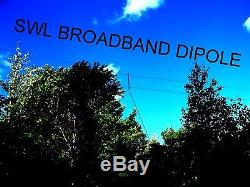 SWL, Ham, OC, Folded Dipole, Broadband, 1.8-30 Mhz, 10W SSB, 45 feet, (T2FD)