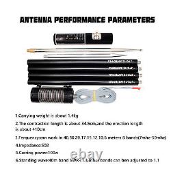 Shortwave Antenna Portable with Slide Regulator 8-Band 7MHz-50MHz JPC-12 TV E4