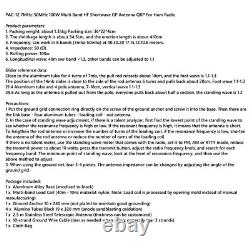 Shortwave Antenna Portable with Slide Regulator 8-Band 7MHz-50MHz JPC-12 fits TV