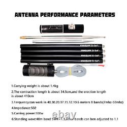 Shortwave Antenna Portable with Slide Regulator 8-Band 7MHz-50MHz JPC-12 fits TV