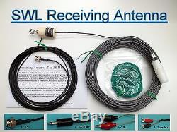 Shortwave, SWL, AM, OC, HAM, Broadcast band, End Fed longwire antenna, 100 foot