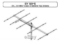 Sirio SY 50-5 50-54Mhz 6 meter Tunable 5 elements Yagi Antenna