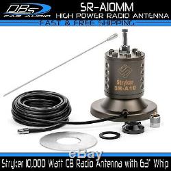 Stryker SR-A10 Magnet Mount CB Mobile Ham Radio Antenna 10,000 Watt with 63 Whip