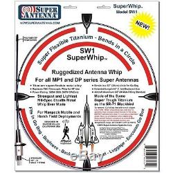 Super Antenna MP1DXTR80 HF SuperWhip Tripod All Band 80m MP1 Antenna with Clamp