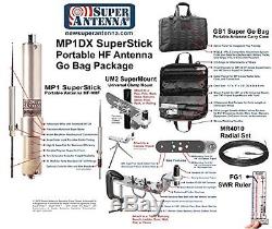 Super Antenna MP1DX HF Portable All Band MP1 Antenna SuperStick with Clamp Mo