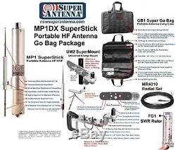 Super Antenna MP1DX HF Portable All Band MP1 Antenna SuperStick with Clamp Mount