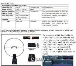 TYPE-C Charging GA-800 Active Loop Shortwave 10KHz-159MHz HF Radios Antenna