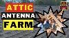 Tour My Attic Antenna Farm Covering The Ham Radio Hf Uhf Vhf Amateur Radio Bands Stealth In The Hoa