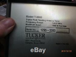 Tucker T-3000 ham radio legal limit antenna tuner