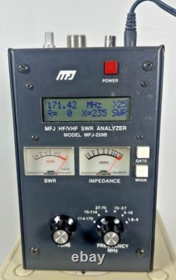 USED MFJ MFJ-259B Ham Radio HF VHF SWR Antenna Analyzer Box Frequency Counter