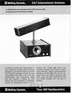 Ultra Rare MCKAY DYMEK DA-7 AMPLIFIED ANTENNA LW 150-300 kHz AM MW 540-1605 kHz