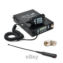 VHF UHF Dual Band Portable Radio 25W Ham Mobile Transceiver + Antenna + Adaptor