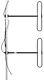 VHF WIDE BAND Antenna, 2 folded dipole 136-174 MHz, adjustable diagram 6 DBd 300W