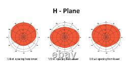 VHF wide band antenna, 2-element dipole array 136-174 MHz Repeater High Gain