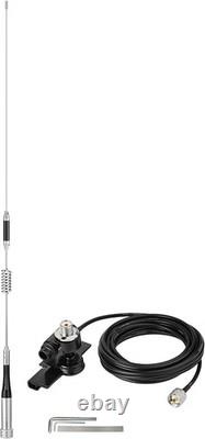 Versatile Ham Radio Antenna with 5m Cable & PL259 Connector for Vehicles