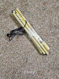 Vtg Broadcast Antenna Fiberglass 8 Section 119'' Tall Vertical Yellow Top