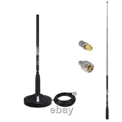 Wide Band Scanner Antenna Set 95MHz-1100MHz Foldable Telescopic withMagnetic Base
