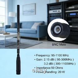 Wide Band Scanner Antenna Set 95MHz-1100MHz Foldable Telescopic withMagnetic Base
