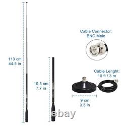 Wide Band Scanner Antenna Set 95MHz-1100MHz Foldable Telescopic withMagnetic Base
