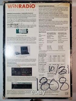 Winradio WR-1500i PLL-Synthesized World Band Receiver Card Mint In Box RARE