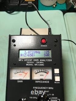 Working MFJ-259C HF/VHF SWR Antenna Analyzer 530KHz 230MHz Good Condition
