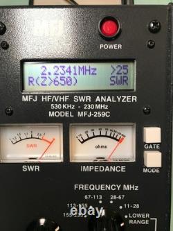 Working MFJ-259C HF/VHF SWR Antenna Analyzer 530KHz 230MHz Good Condition