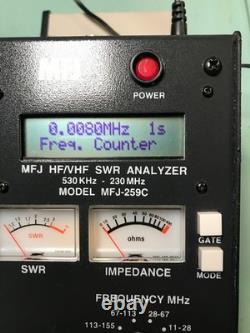 Working MFJ-259C HF/VHF SWR Antenna Analyzer 530KHz 230MHz Good Condition