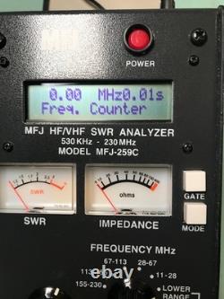 Working MFJ-259C HF/VHF SWR Antenna Analyzer 530KHz 230MHz Good Condition