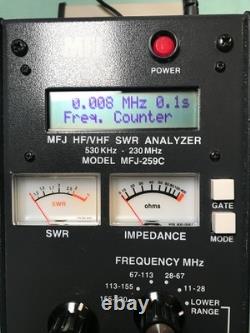 Working MFJ-259C HF/VHF SWR Antenna Analyzer 530KHz 230MHz Good Condition