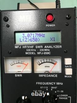Working MFJ-259C HF/VHF SWR Antenna Analyzer 530KHz 230MHz Good Condition