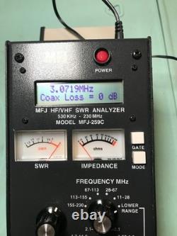 Working MFJ-259C HF/VHF SWR Antenna Analyzer 530KHz 230MHz Good Condition
