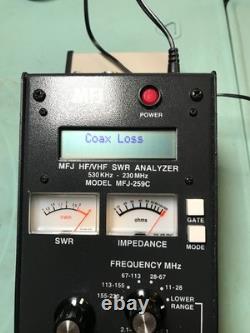 Working MFJ-259C HF/VHF SWR Antenna Analyzer 530KHz 230MHz Good Condition