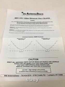 Worlds Best Made 160 Meter Half Sloper Ham Radio Wire Antenna 1KW SSB