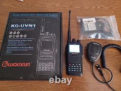 Wouxun KG-UVN1 with microphone/speaker, programming cable and battery eliminator