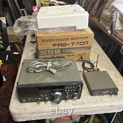Yaesu FRG-7700 Shortwave Ham Radio Receiver With Antenna Tuner FRT-7700 & Box EX