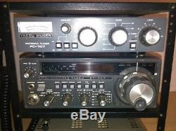 Yaesu FT 707 Hf Ham Radio, Antenna Tuner FC 707, Power Suply FP 707, Mic, Rack