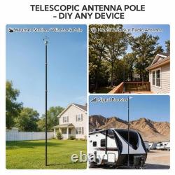Yescom 30ft Telescoping Antenna Mast Pole for Ham Radio, Starlink Gen3/Mini/V5
